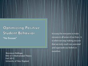 Optimizing Positive Student Behavior