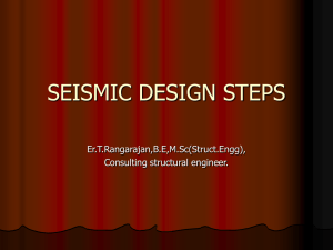 seismic design steps - STRUCTURAL ENGINEERING FORUM OF INDIA