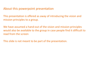Vision and mission powerpoint presentation
