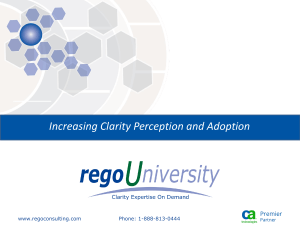 Increasing Clarity Perception and Adoption