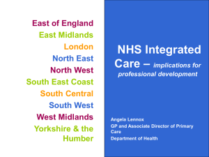 NHS Integrated Care: implications for professional
