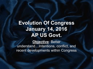 Evolution of Congress Notes