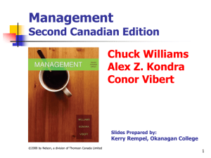 Chapter 2 - Management, Second Canadian Edition