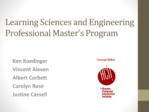 An overview of the professional master's program