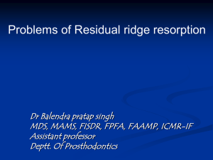 Problems Of Residual Alveolar Ridge