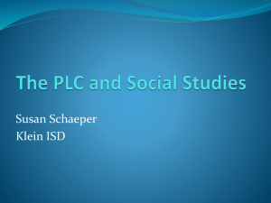 The PLC and Social Studies
