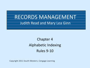 Records Management, Ninth Edition - RIMRules1-10