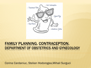 Family planning. Contraception.