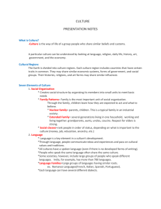 CULTURE Presentation Notes