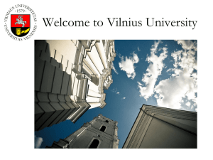 Welcome to Vilnius University