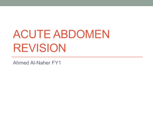 Acute Abdomen Revision