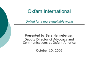 Oxfam - CLAS Users