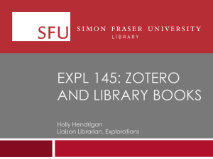 Slide 1 - Simon Fraser University Library