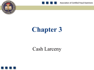 Detection of Cash Larceny Schemes