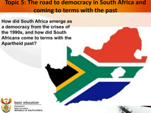 DBE, SA Democracy and TRC PowerPoint (Topic 5)