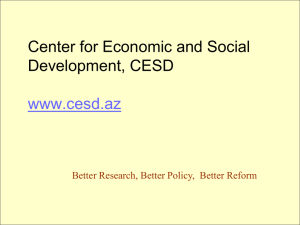 Слайд 1 - Center for Economic and Social Development