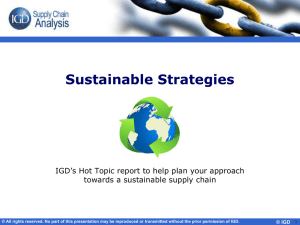 Sustainable Strategies - SupplyChain Analysis