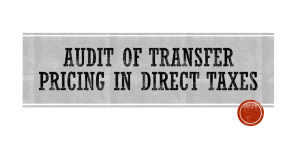 transfer pricing - National Academy Of Audit and Accounts, Shimla