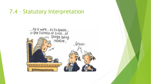 7.4 – Statutory Interpretation