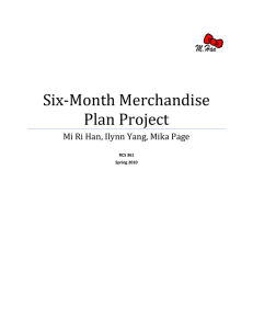 Six-Month Merchandise Plan Project