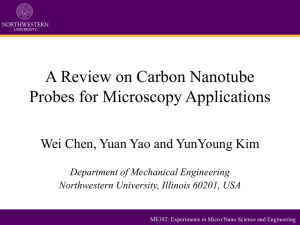 A Review on Carbon Nanotube Probes for Microscopy Applications