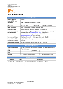 JISC final report template - XCRI-CAP