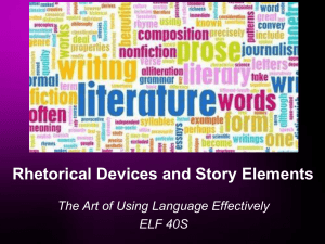 Rhetorical Devices - ELA40SLiteraryFocus