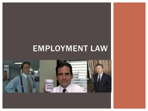 Employment Law PowerPoint Notes