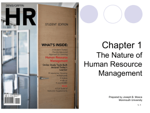 Chapter 1 The Nature of Human Resource Management