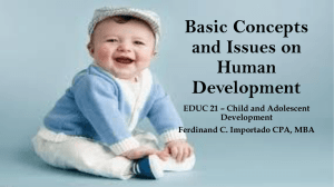 Basic Concepts and Issues on Human Development