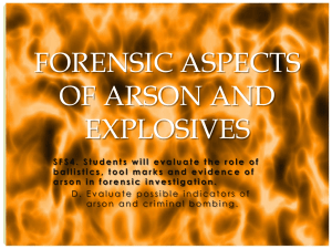 Forensic Arson and Explosives Analysis