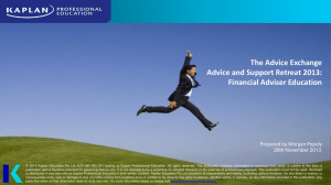Kaplan – Financial Adviser Education