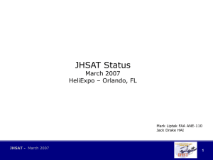 JHSAT Status