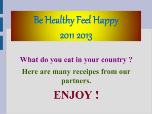 Be Healthy Feel Happy recipe book