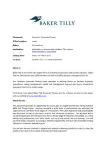 Baker Tilly is one of the UK's largest firms of chartered accountants