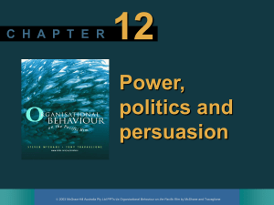 Organisational Power and Politics