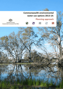 Annual water use options 2013-14 Planning approach context