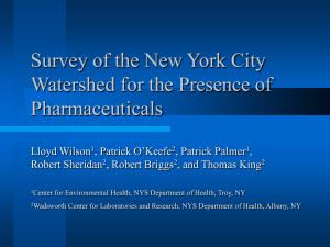 Survey of the New York City Watershed for the Presence of