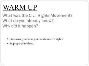 The Civil Rights Movement - Winston