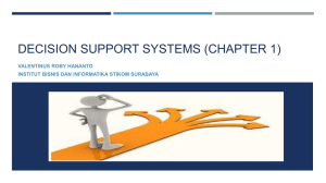 decision support systems (chapter 1)