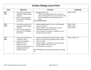 October Biology Lesson Plans Date Objectives Activities Standards