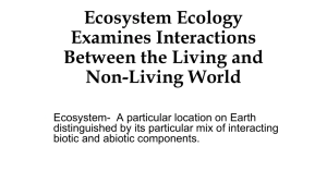 Ecosystem Ecology Examines Interactions Between the Living and