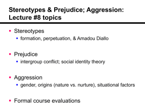 Welcome to Social Psychology: Lecture #1 topics