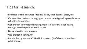Tips for Research