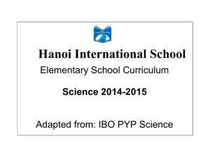 Science_CURRICULUM Hanoi International School