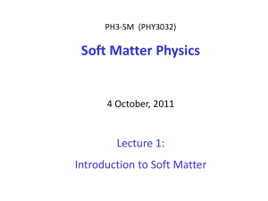 Four characteristics of soft matter.