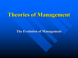 Theories of Management
