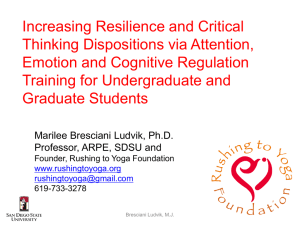 Increasing Resilience and Critical Thinking Dispositions via
