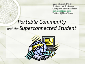 Portable Community and the Superconnected Student