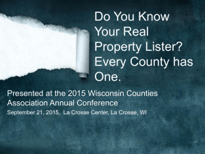 Do You Know Your Real Estate Lister? Every County Has One